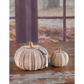 Boston International Wicker Pumpkin Décor for Autumn Decor
