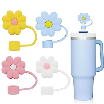 Colorful Flower Straw Covers for Stanley Tumblers