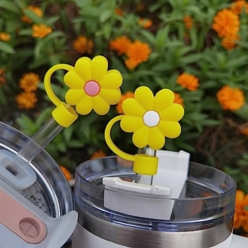 Colorful Flower Straw Covers for Stanley Tumblers