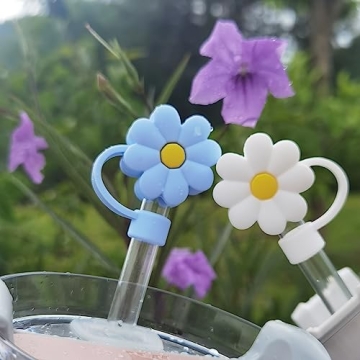 Colorful Flower Straw Covers for Stanley Tumblers