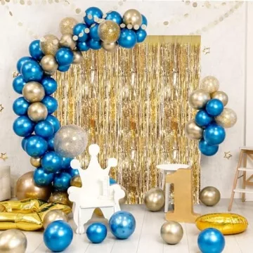 Foil Fringe Curtains - Champagne Gold Party Decor