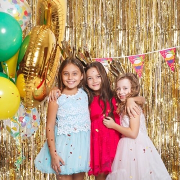 Foil Fringe Curtains - Champagne Gold Party Decor