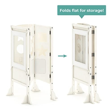 Guidecraft Kitchen Helper: Foldable Toddler Tower Stool