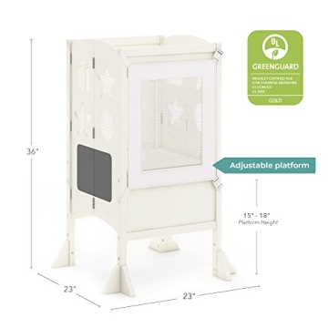 Guidecraft Kitchen Helper: Foldable Toddler Tower Stool
