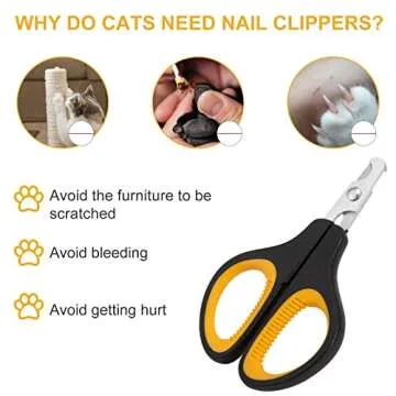 Cat Nail Clipper, Premium Dog Nail Clippers Trimmers Cat Claw Pet Nail Clippers Professional Ergonomic Anti-Slip Small Animals Grooming Tool for Kitten Cats Puppy Birds Hedgehogs Rabbits Hamsters