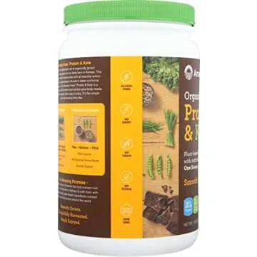 Amazing Grass Vegan Protein & Kale Powder: 20g of Organic Protein + 1 Cup Leafy Greens per Serving, Chocolate, 15 Servings