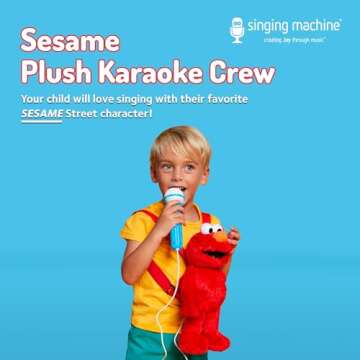 Singing Machine Karaoke Plush Sesame Street Toys (Abby Elmo Plush Toy) - Adjustable Carrying Straps ...