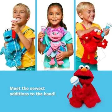Singing Machine Karaoke Plush Sesame Street Toys (Abby Elmo Plush Toy) - Adjustable Carrying Straps - Sing-Along Built-in Real Working Microphone & Speaker with Record & Playback Function