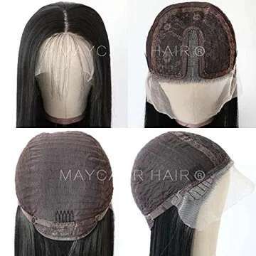 Maycaur Long Black Lace Front Wig for Everyday Style