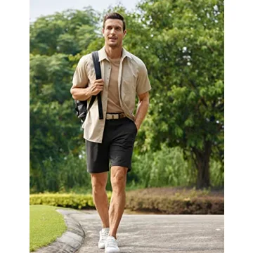 CRZ YOGA Men's Stretch Golf Shorts for Active Wear