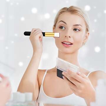 30 Pieces Nose Brushes Set 1.8oz Empty Bottle Travel Soap Bottle and Lash Shampoo Brushes Diamond Eyelash Foaming Soap Pump Dispenser Lash Wand Makeup Tool for Women, 50ml(Black)