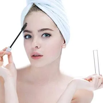 30 Pieces Nose Brushes Set 1.8oz Empty Bottle Travel Soap Bottle and Lash Shampoo Brushes Diamond Eyelash Foaming Soap Pump Dispenser Lash Wand Makeup Tool for Women, 50ml(Black)