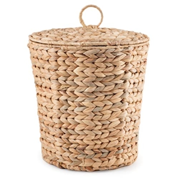 KOLWOVEN Wicker Trash Can - Stylish & Eco-Friendly Solution