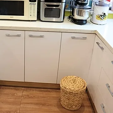 KOLWOVEN Wicker Trash Can - Stylish & Eco-Friendly Solution