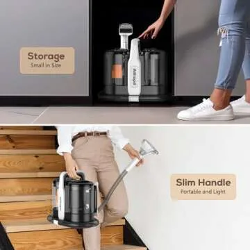 Portable Carpet & Upholstery Spot Cleaner with Dual Brush Heads