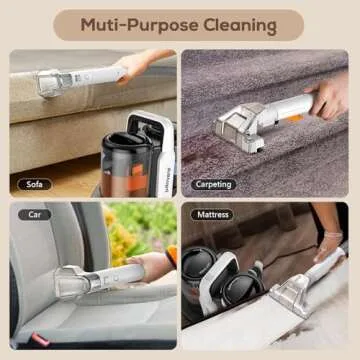 Portable Carpet & Upholstery Spot Cleaner with Dual Brush Heads