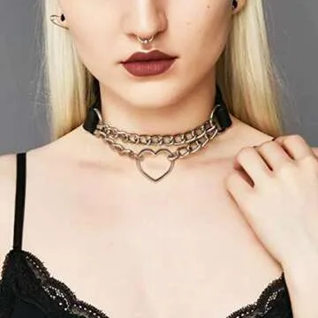 Punk Choker Necklace and Garter Belt Set for Women