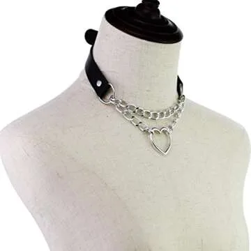 Punk Choker Necklace and Garter Belt Set for Women