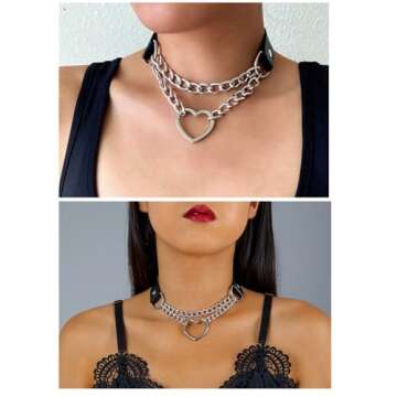 Punk Choker Necklace and Garter Belt Set for Women