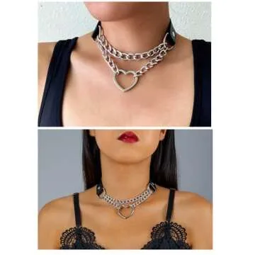 Punk Choker Necklace and Garter Belt Set for Women