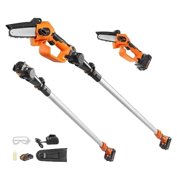 VEVOR 2-in-1 Cordless Pole Saw & Mini Chainsaw for Tree Trimming