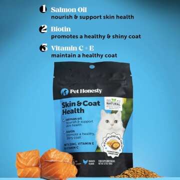 Cat Skin & Coat Health Chews – Chicken Flavor, 30-Day Supply