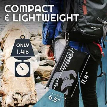 Foxelli Solar Charger 21W - Charge 3 USB Devices Outdoors