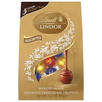 Lindt LINDOR Assorted Truffles - 15.2 oz Bag