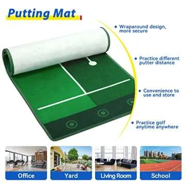 Liberry Toddler Golf Set with Putting Mat for 2 3 4 5 Years Old Boys Girls, Upgraded Kids Golf Cart with Unique Shoulder Strap Design, Indoor and Outdoor Golf Toys