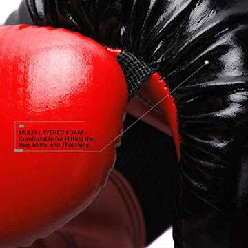 Revgear Pinnacle Boxing Gloves: Comfort and Style Red/Black