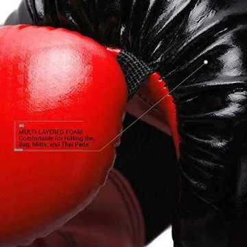Revgear Pinnacle Boxing Gloves: Comfort and Style Red/Black
