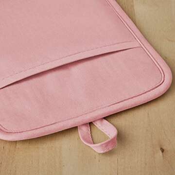 KitchenAid Ribbed Soft Silicone Pot Holder Set, Dried Rose, 7"x9"