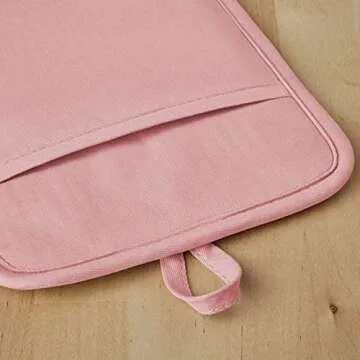 KitchenAid Ribbed Soft Silicone Pot Holder Set, Dried Rose, 7"x9"