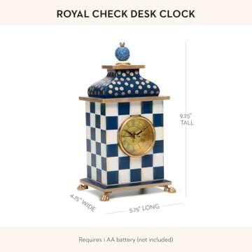 MACKENZIE-CHILDS Desk Clock | Decorative Elegance for Home