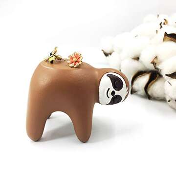 Agantree Art Sloth Ring Holder Sloth Lover Gfits Cute Sloth Birthday Gifts for Teenage Girls Daughte...