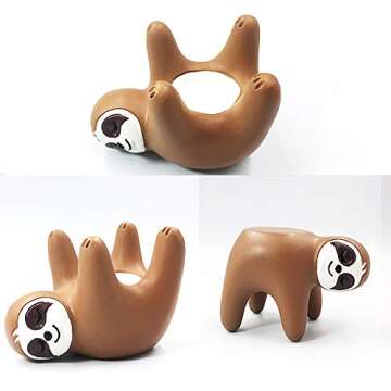 Agantree Art Sloth Ring Holder Sloth Lover Gfits Cute Sloth Birthday Gifts for Teenage Girls Daughter Friends Mom Aunt Grandma Niece