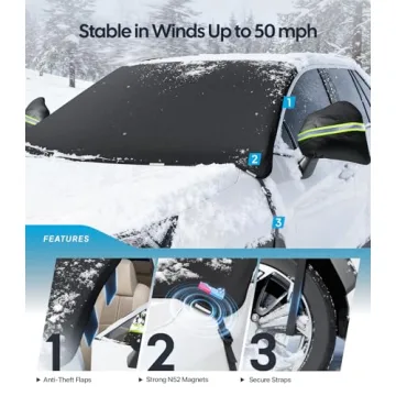Wigoo Heavy-Duty Windshield Cover for Ice & Snow