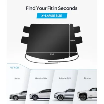 Wigoo Heavy-Duty Windshield Cover for Ice & Snow