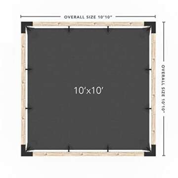Pergola Kit with Shade SAIL for 4x4 Wood Posts (10x10)