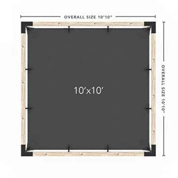 Pergola Kit with Shade SAIL for 4x4 Wood Posts (10x10)