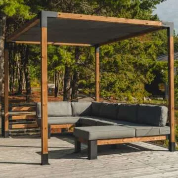 Pergola Kit with Shade SAIL for 4x4 Wood Posts (10x10)