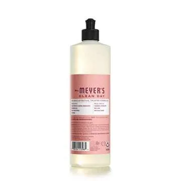 MRS. MEYER'S Rose Liquid Dish Soap - Eco-Friendly Clean