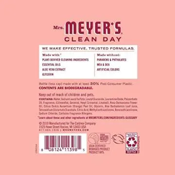MRS. MEYER'S Rose Liquid Dish Soap - Eco-Friendly Clean