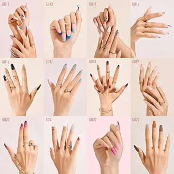 GoldFinger Glam Press-On Nails - Easy, Stylish & Long Lasting