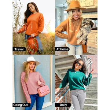 ZESICA Women's Fall Long Sleeve Crew Neck Solid Color Cable Knit Chunky Casual Oversized Pullover Sweater Tops,Coffee,Small