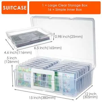 Find Scrapblooms Plastic Clear Photo Storage Box Picture Storage Containers With Handle,16 inner 4×6 inch Photo Cases For Photos,Picture,Greeting Card,Stickers,Seed,Craft Supplies (Clear)