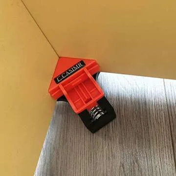 C CASIMR 90 Degree Corner Clamp, 4 Pack Adjustable Single Handle Spring Loaded Right Angle Clamp,Swing Woodworking Clip Clamp Tool