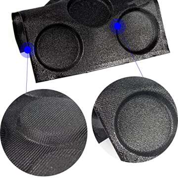 KBTBAK Black Perforated Silicone Hamburger Bun Pan, Non-Stick Baking Pan for Making Buns