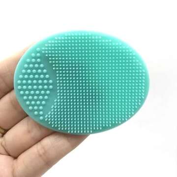 Face Scrubber, Facial Exfoliator, Face Scrub Brush, Soft Face Brush, Silicone Facial Cleansing Brush, Face Exfoliator Blackhead Acne Pore Cradle Cap Face Wash Brush for Deep Cleaning Skin Care 4 Pack
