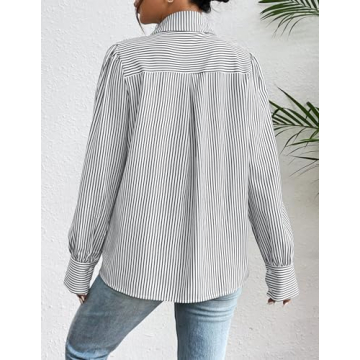 Stylish Oversized Striped Blouse for Women